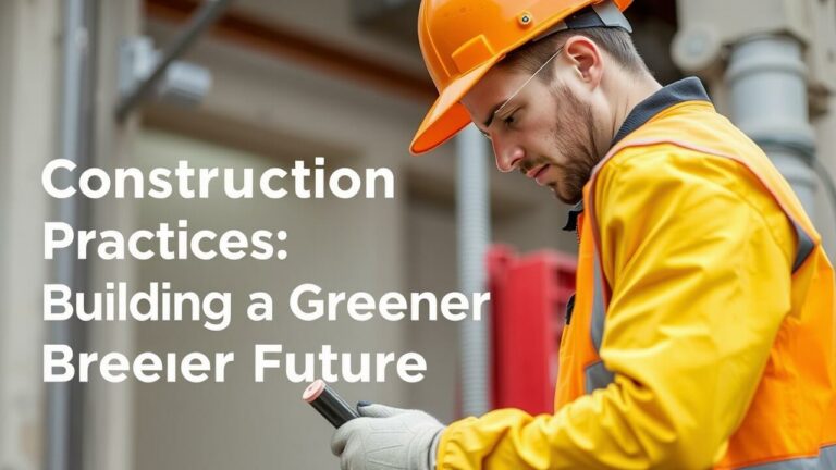 Sustainable Construction Practices: Building a Greener Future